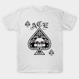 Skull Ace of Spades Playing Card Poker T-Shirt